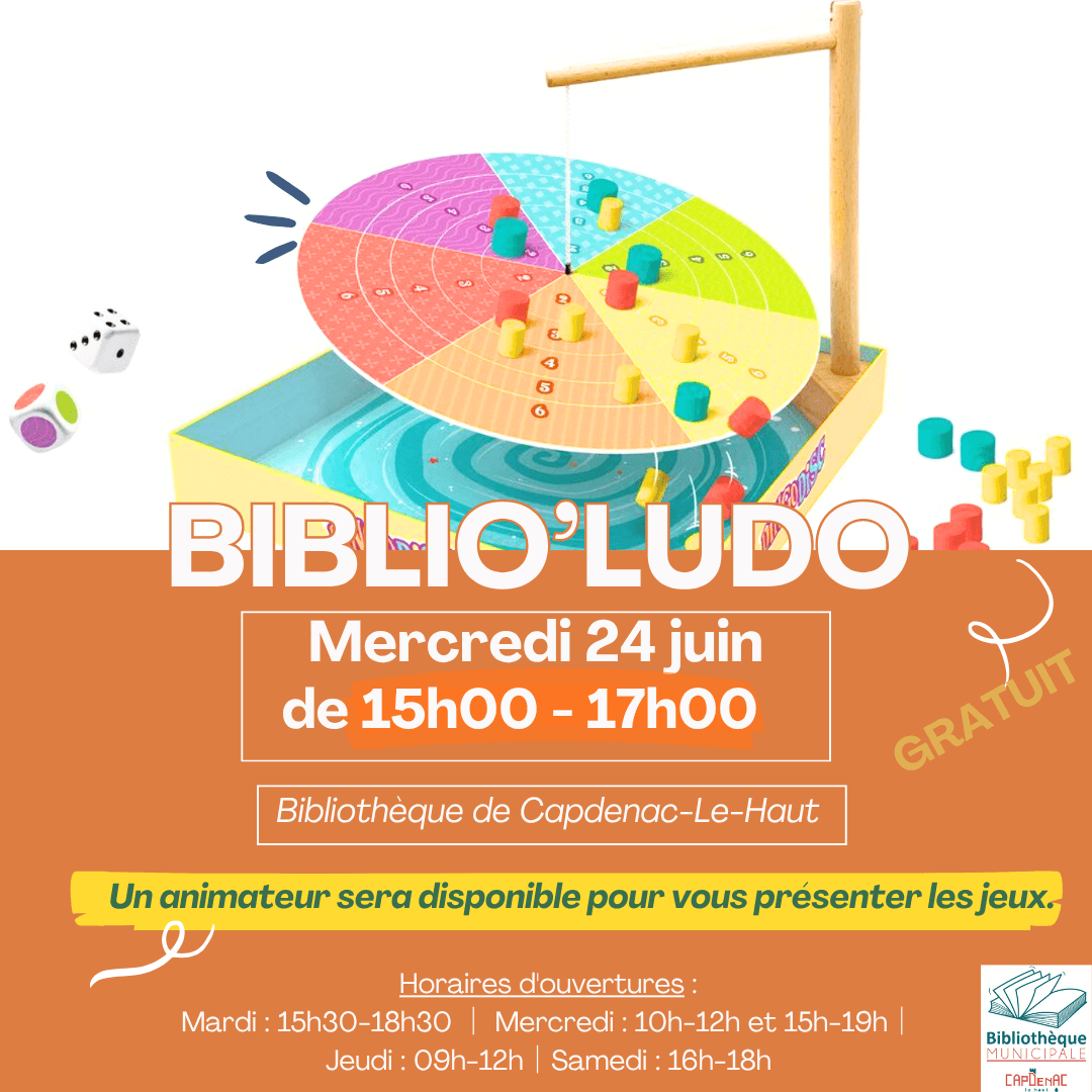 Illustration de l'événement : Biblio'Ludo à la bibliothèque de Capdenac-le-Haut