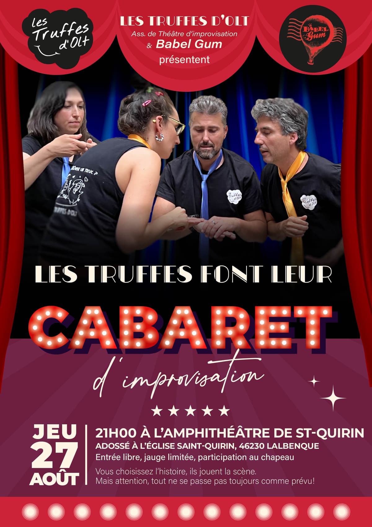 Illustration de l'événement : L'Amphi de Lalbenque : Soirée de clôture avec Ren'Art et les Truffes d'Olt