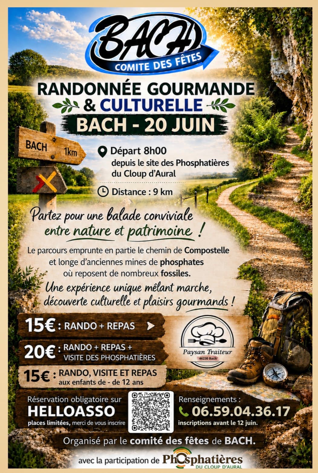 Illustration de l'événement : Rando gourmande & culturelle à Bach