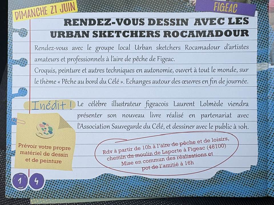 Illustration de l'événement : Célé'té en vallée du Célé à Figeac : Rendez-vous dessin !