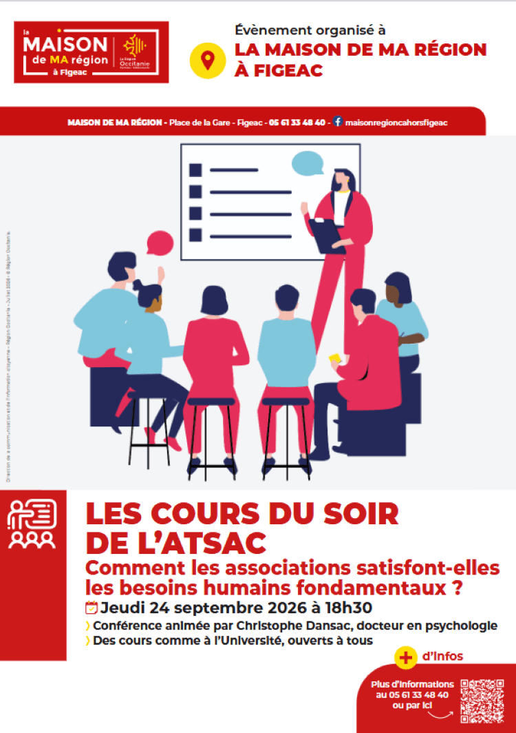 Illustration de l'événement : Les cours du soir de l’ATSAC : Comment les associations satisfont-elles les besoins humains fondamentaux ?