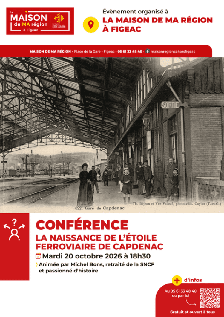 Illustration de l'événement : Conférence à Figeac : "La naissance de l’étoile ferroviaire de Capdenac"