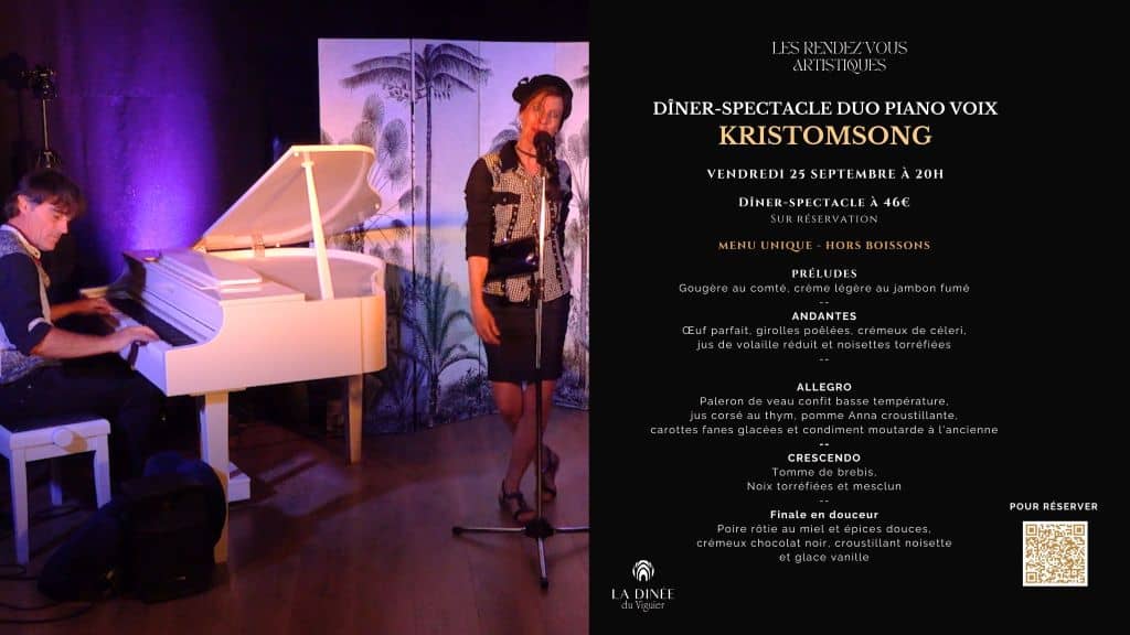 Illustration de l'événement : Dîner-spectacle Kristom Song, au Viguier du Roy de Figeac