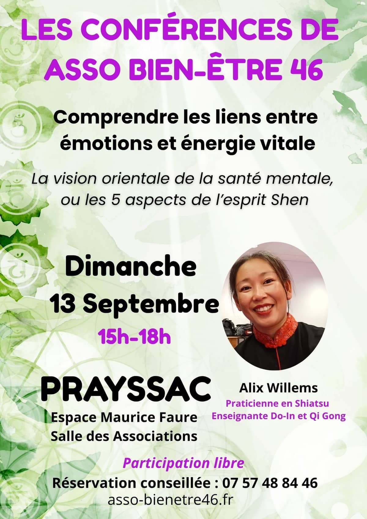 Illustration de l'événement : Conférence : "Comprendre les liens entre émotions et énergie vitale"
