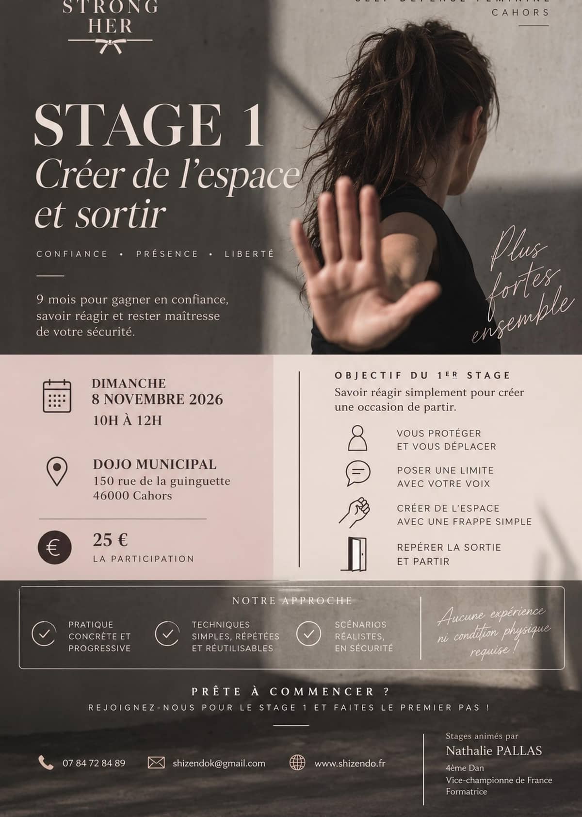Illustration de l'événement : Strong(her) : stage de self défense féminine