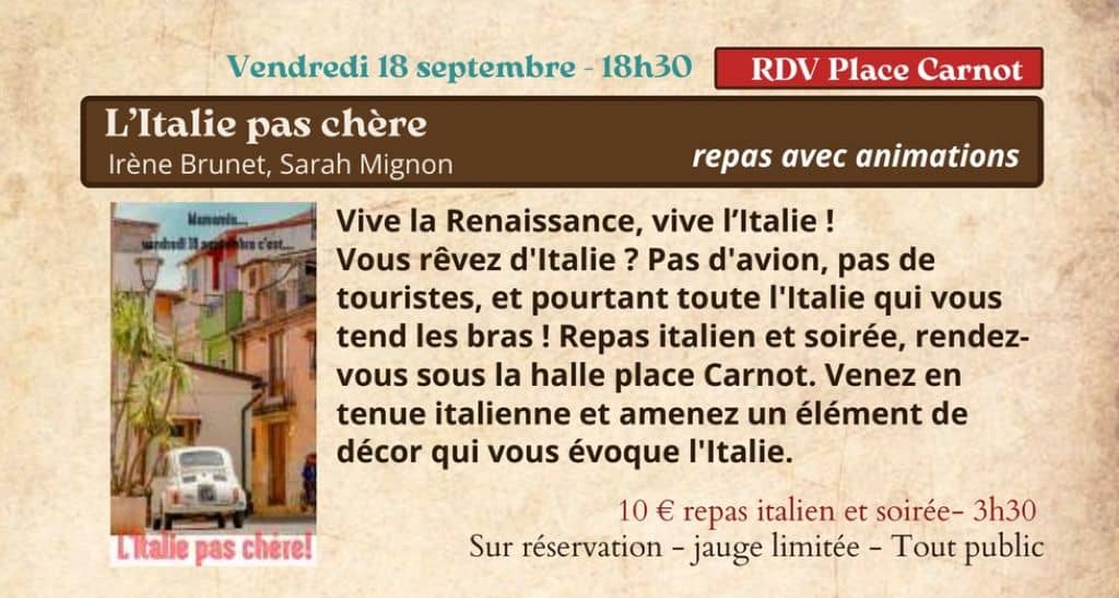 Illustration de l'événement : Festival Re-naissance à Figeac : l’Italie pas chère