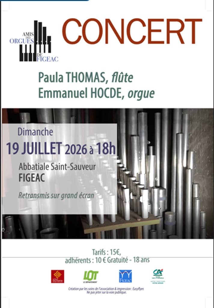 Illustration de l'événement : Concert des Amis des Orgues à Figeac