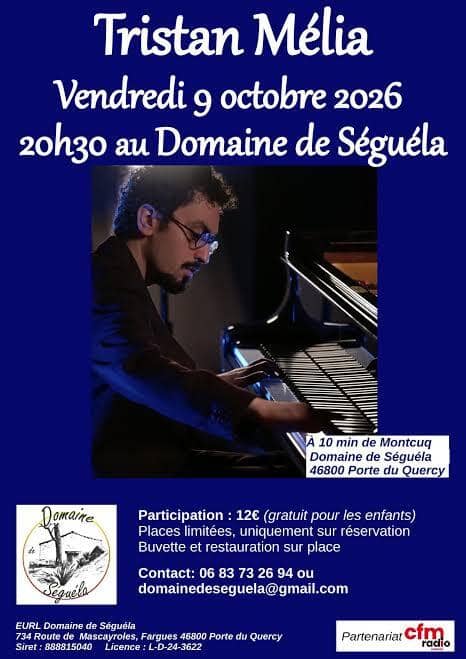 Illustration de l'événement : Concert de jazz : Tristan Mélia au Domaine de Séguéla