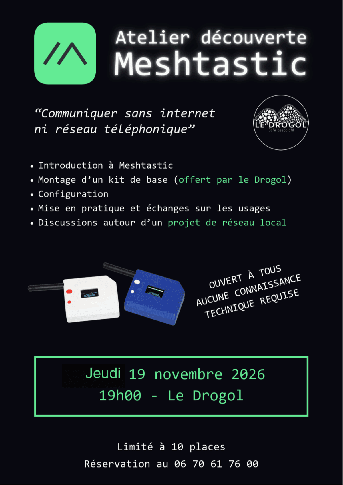 Illustration de l'événement : ATELIER DÉCOUVERTE MESHTASTIC