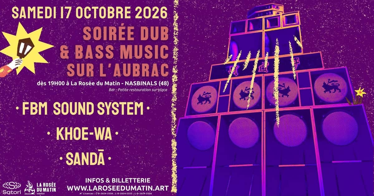 Illustration de l'événement : SOIRÉE DUB & BASS MUSIC À LA ROSÉE DU MATIN