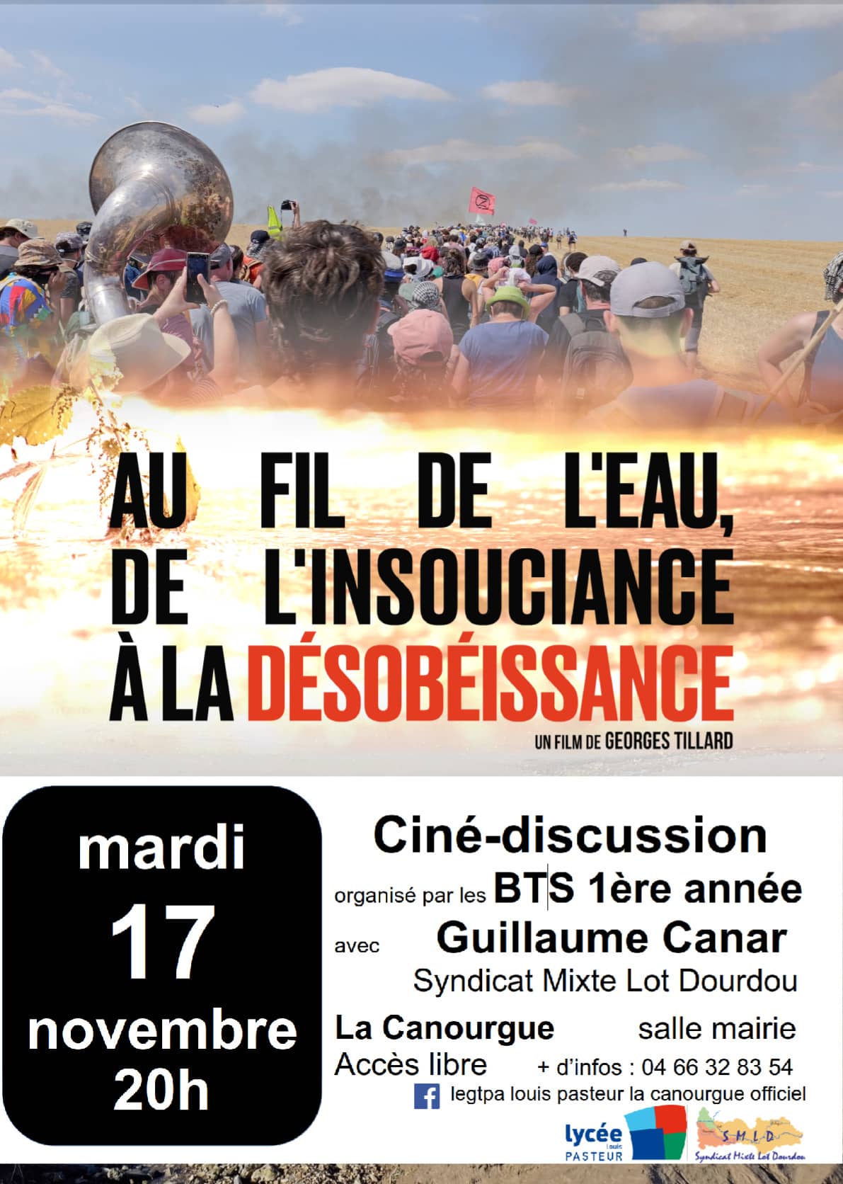 Illustration de l'événement : FESTIVAL ALIMENTERRE : CINÉ DÉBAT AUTOUR DU FILM "AU FIL DE L'EAU, DE INSOUCIANCE À LA DÉSOBEISSANCE""