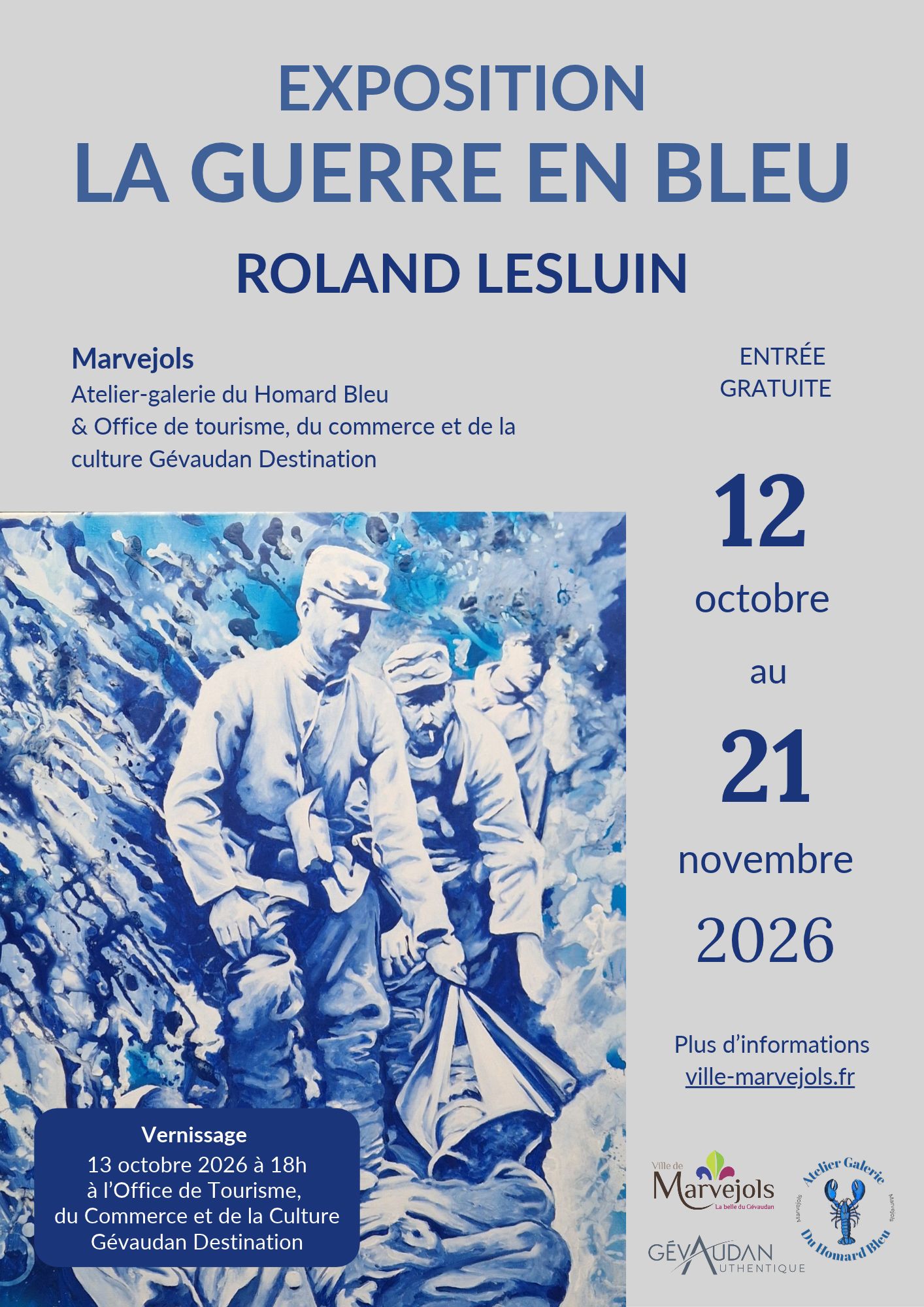 Illustration de l'événement : EXPOSITION - LA GUERRE BLEU