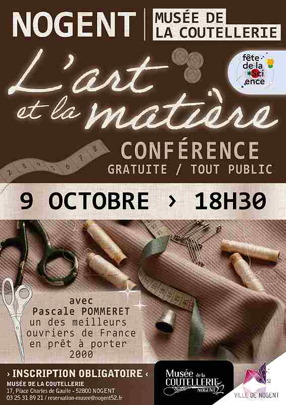 Illustration de l'événement : Conférence "L'art et la matière" au musée de la Coutellerie