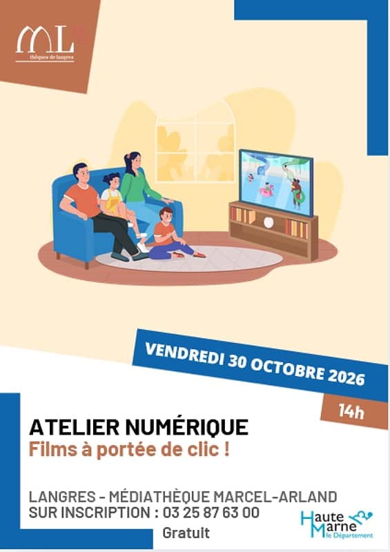 Illustration de l'événement : Atelier numérique - Les meilleurs films à portée de clic