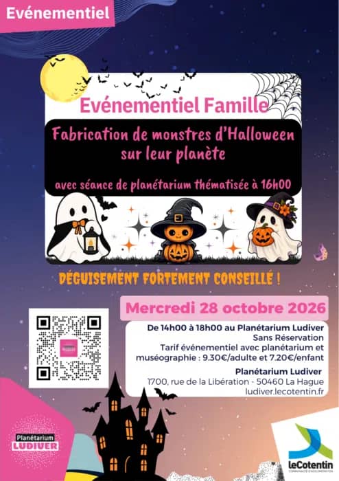 Illustration de l'événement : Evénementiel Famillles "Halloween !" - Planétarium de Ludiver