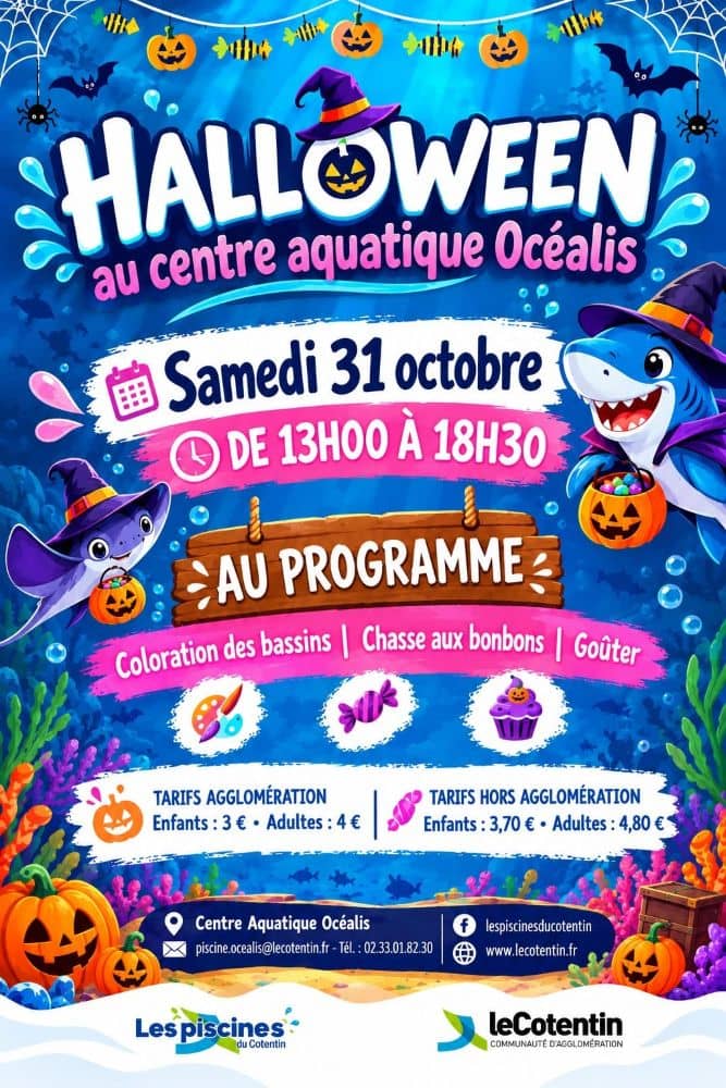 Illustration de l'événement : Halloween au centre aquatique Océalis