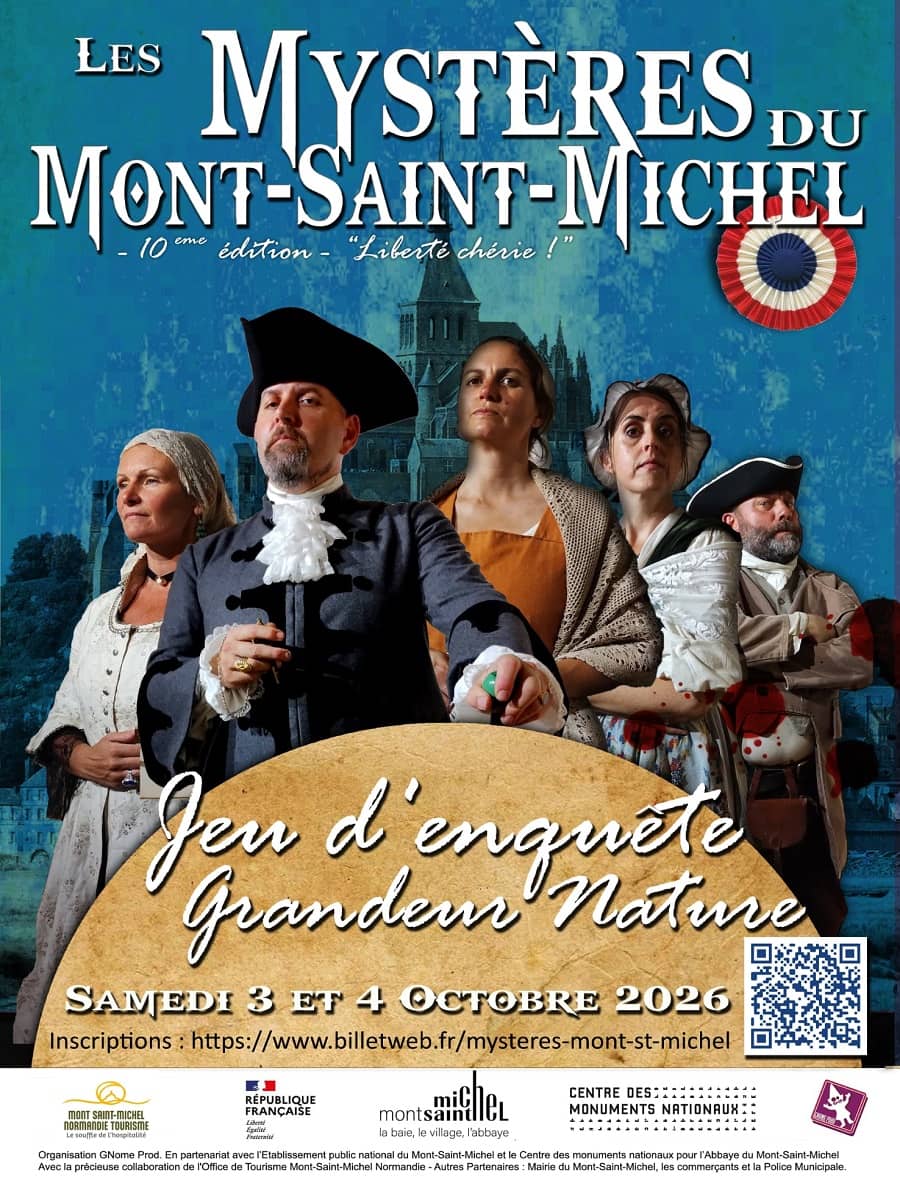 Illustration de l'événement : Jeu d'enquête grandeur nature : Les Mystères du Mont-Saint-Michel - "Liberté chérie"
