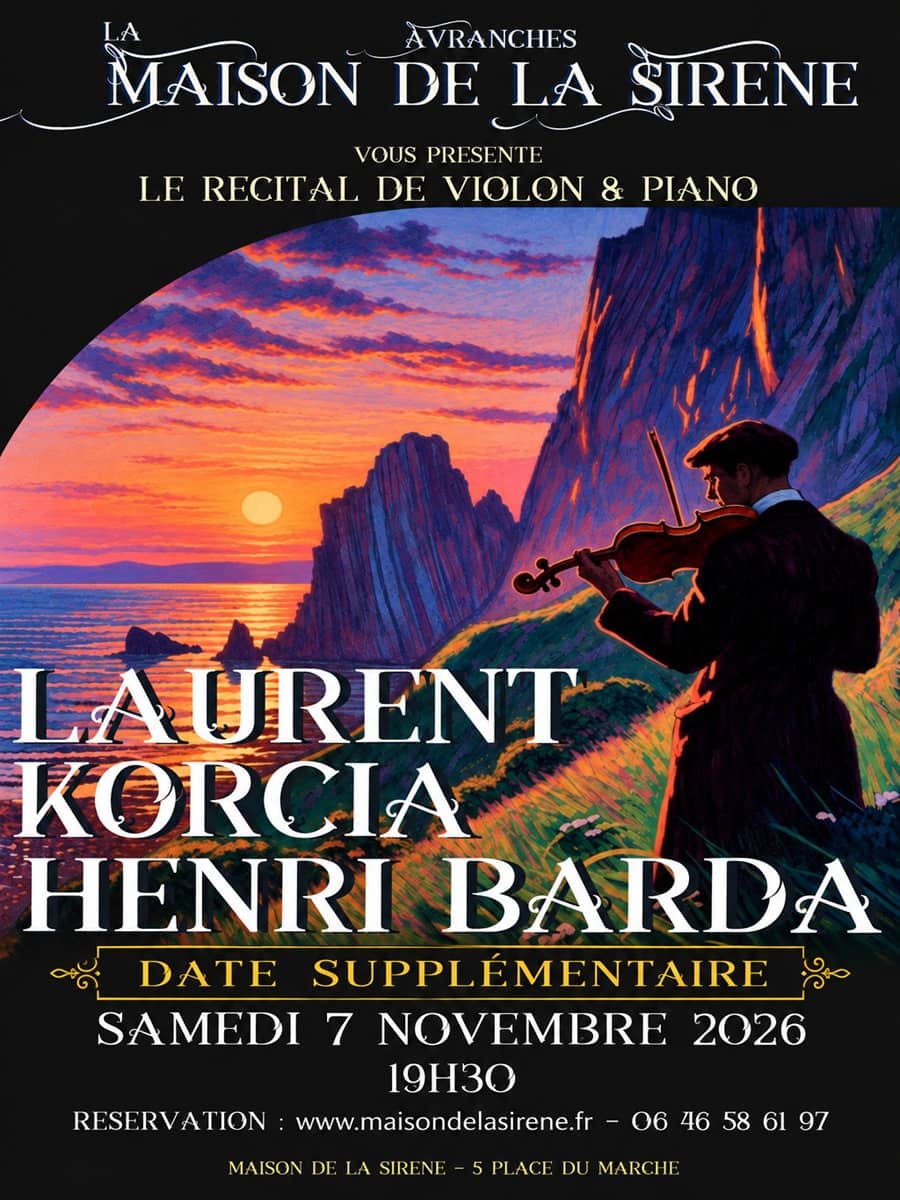 Illustration de l'événement : Concert musique classique > Laurent Korcia et Henri Barda - DATE SUPPLEMENTAIRE