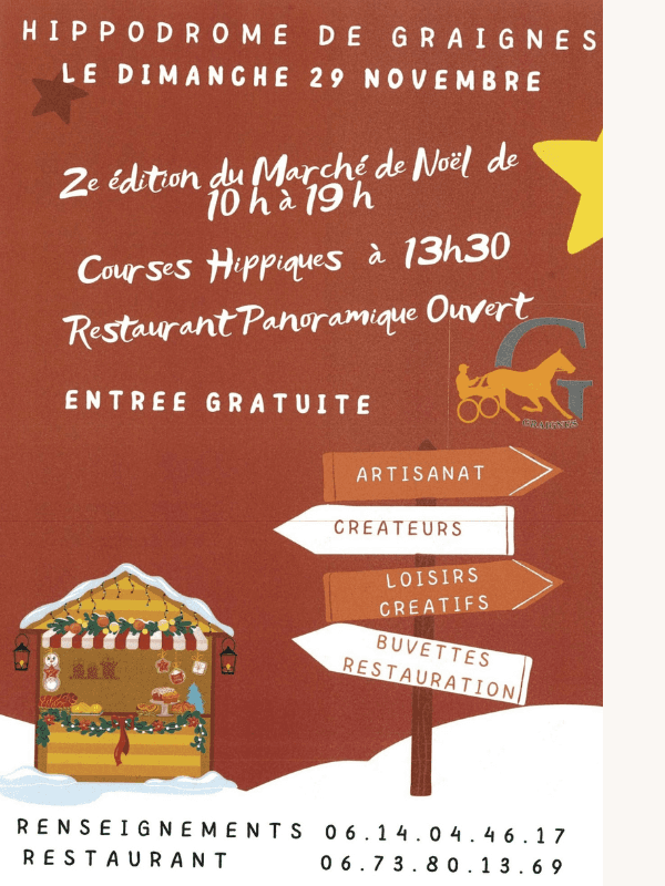 Illustration de l'événement : 2e édition du marché de Noël et courses hippiques