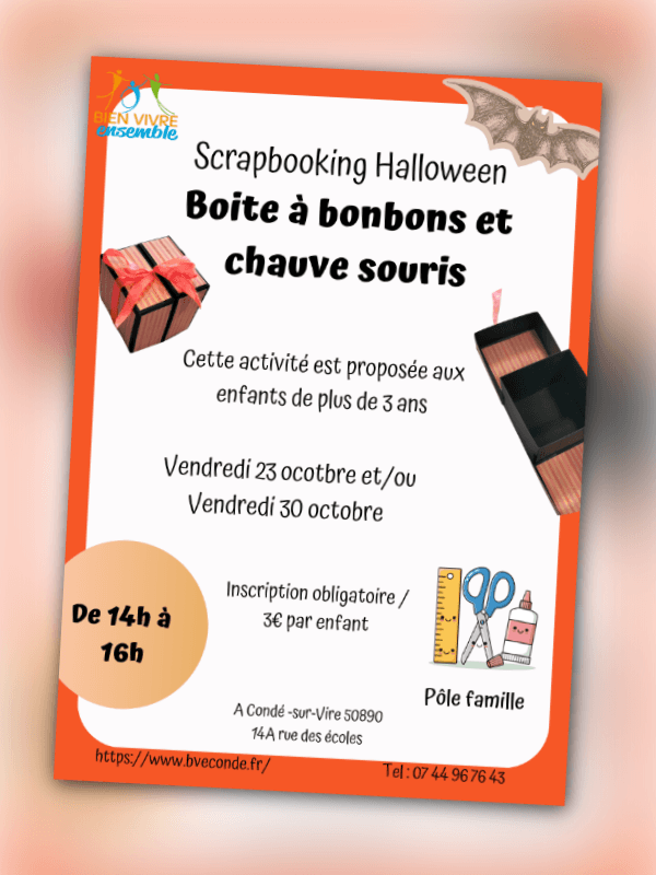 Illustration de l'événement : Atelier "Boite à bonbons et chauve-souris"