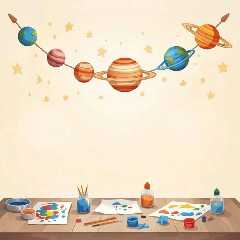 Illustration de l'événement : Atelier "ma petite guirlande aurores polaires " au Planétarium Ludiver