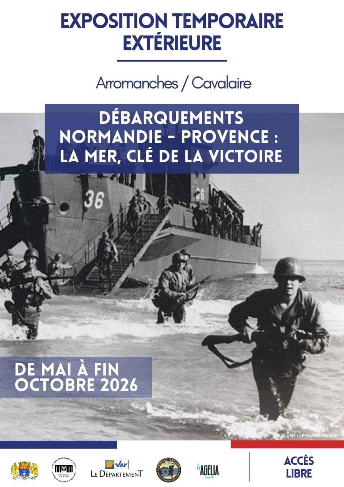 Illustration de l'événement : Exposition temporaire extérieure "Débarquements Normandie - Provence : la mer, clé de la victoire"