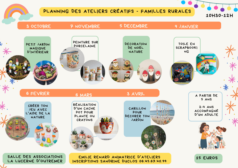 Illustration de l'événement : Ateliers créatifs
