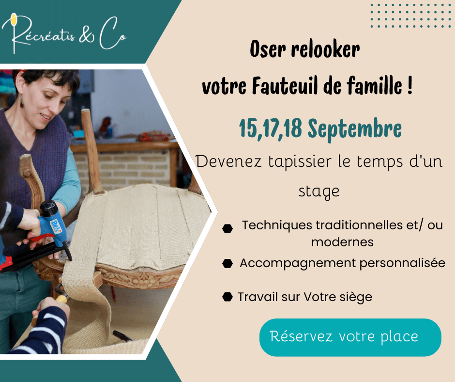 Illustration de l'événement : Stage « Osez relooker votre fauteuil de famille»