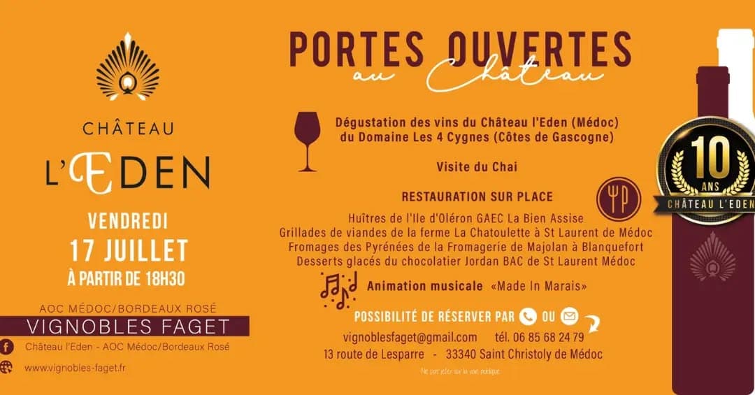 Illustration de l'événement : Soirée Portes Ouvertes au Château l'Eden