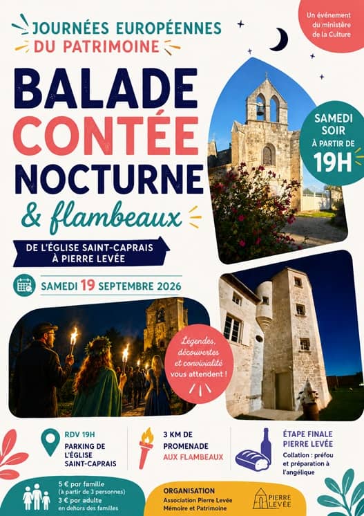 Illustration de l'événement : Balade contée nocturne aux flambeaux à Bessines