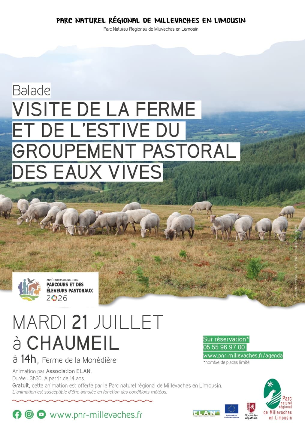 Illustration de l'événement : Visite de la ferme et de l'estive du groupement pastoral des eaux vives