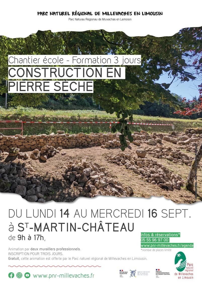 Illustration de l'événement : Chantier école de construction en pierre sèche - Formation 3 jours