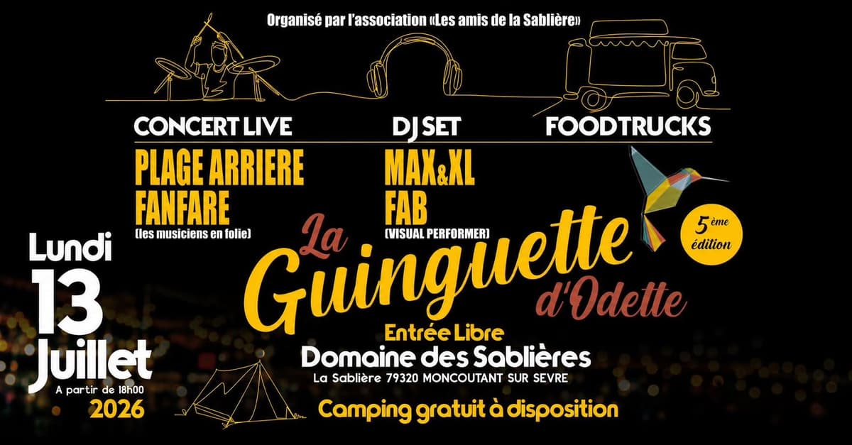 Illustration de l'événement : Soirée La Guinguette d'Odette au Domaine des Sablières
