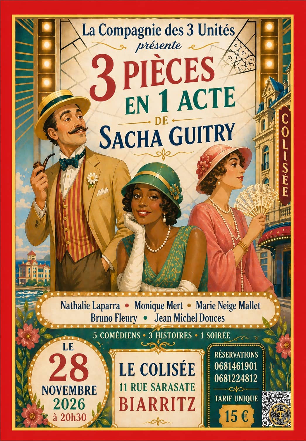 Illustration de l'événement : 3 pièces en un acte de Sacha Guitry