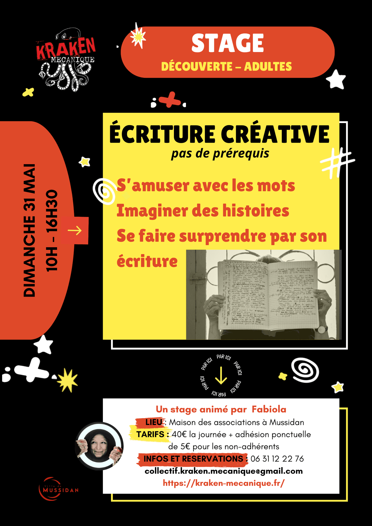 Illustration de l'événement : Stage d’écriture créative