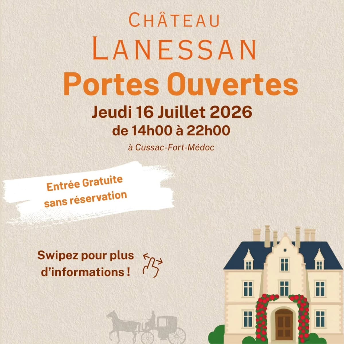 Illustration de l'événement : Portes Ouvertes estivales du Château Lanessan