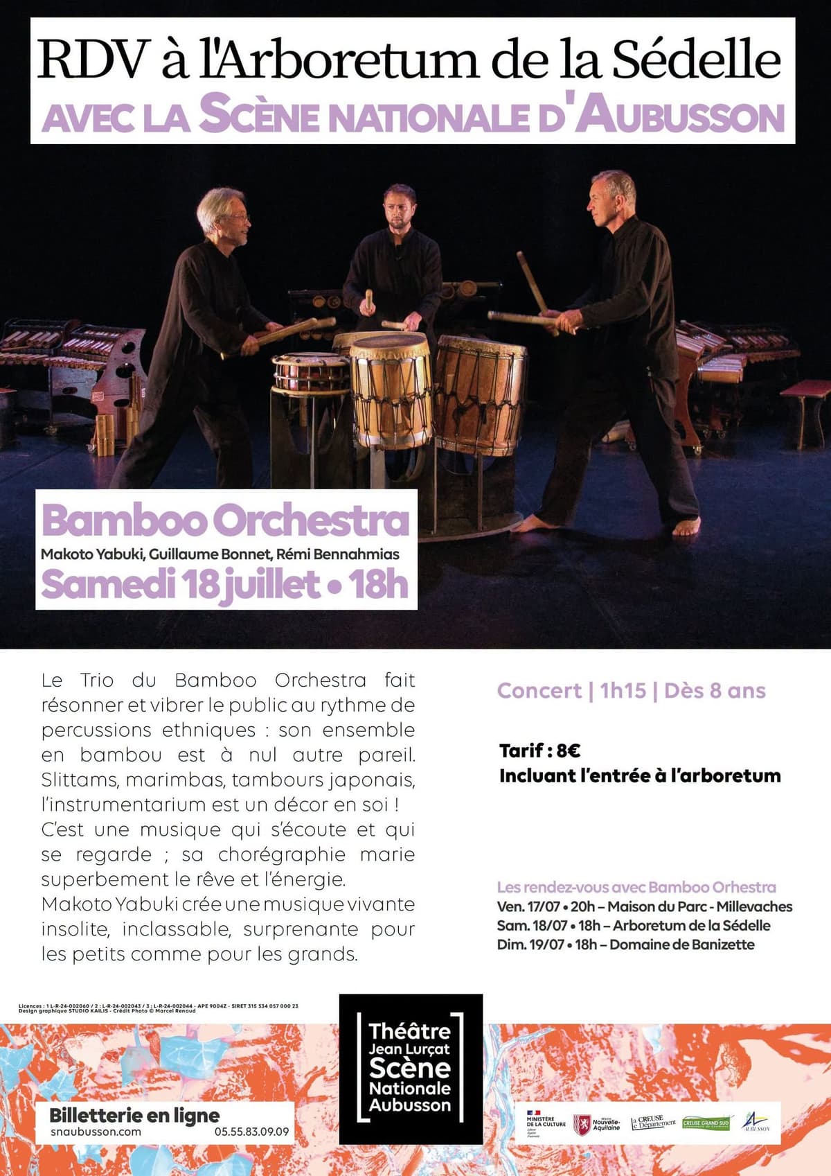 Illustration de l'événement : Concert à l'Arboretum de la Sédelle avec la Scène Nationale d'Aubusson