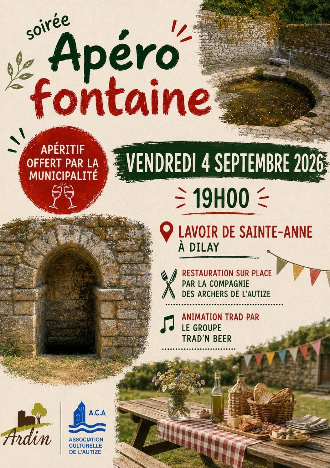 Illustration de l'événement : Soirée apéro fontaine