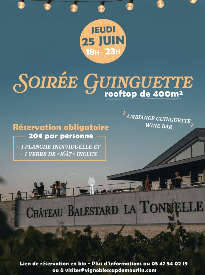 Illustration de l'événement : Soirée Guinguette au Château Balestard La Tonnelle