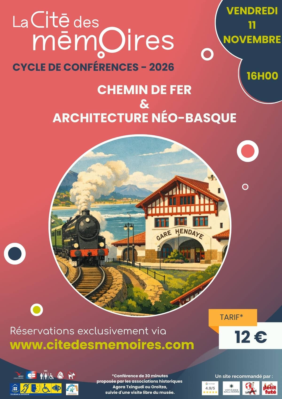 Illustration de l'événement : Conférence "Chemin de fer et architecture néo-basque"