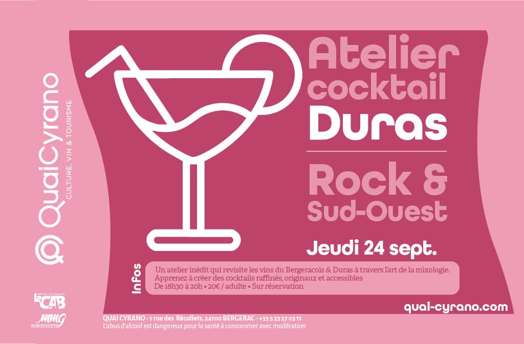 Illustration de l'événement : Atelier cocktail | Duras : Rock & Sud-Ouest