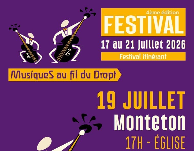 Illustration de l'événement : 4ᵉ édition du Festival itinérant "Musiques au fil du Dropt" Concert à l'église à Monteton