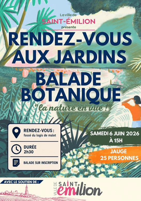 Illustration de l'événement : Rendez-vous aux Jardins — Balade botanique à Saint- Émilion