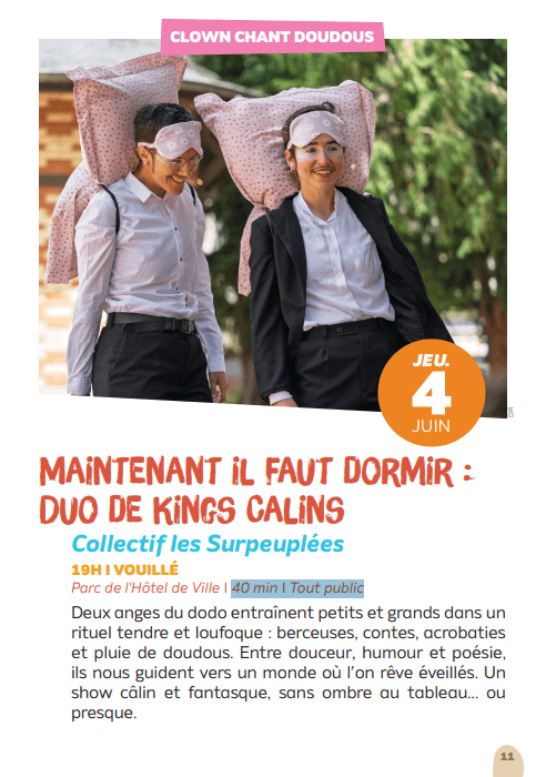 Illustration de l'événement : Clowns, chants, doudous - La 5e saison à Vouillé