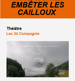 Illustration de l'événement : Théâtre le Paradis : Embêter les cailloux