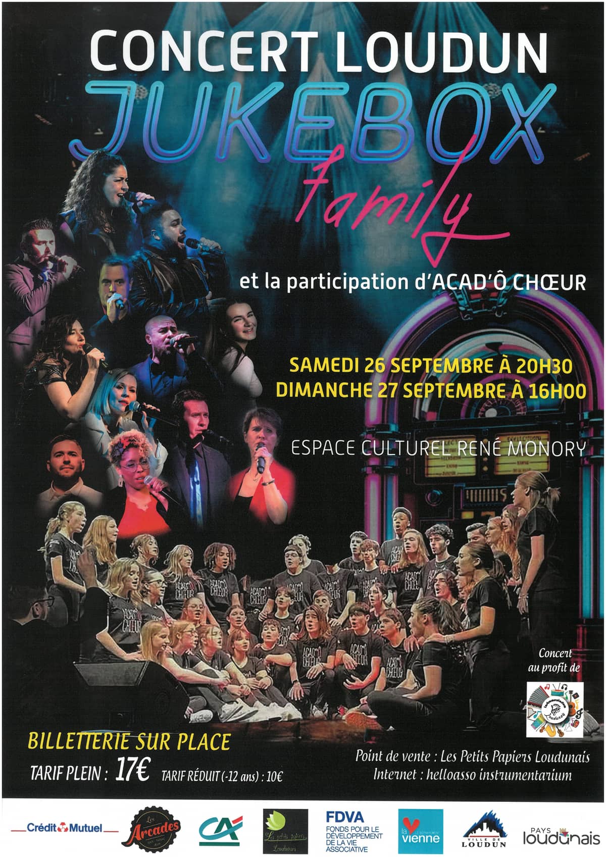 Illustration de l'événement : Juke Box Family et la participation d'Acad'ô Choeur en concert