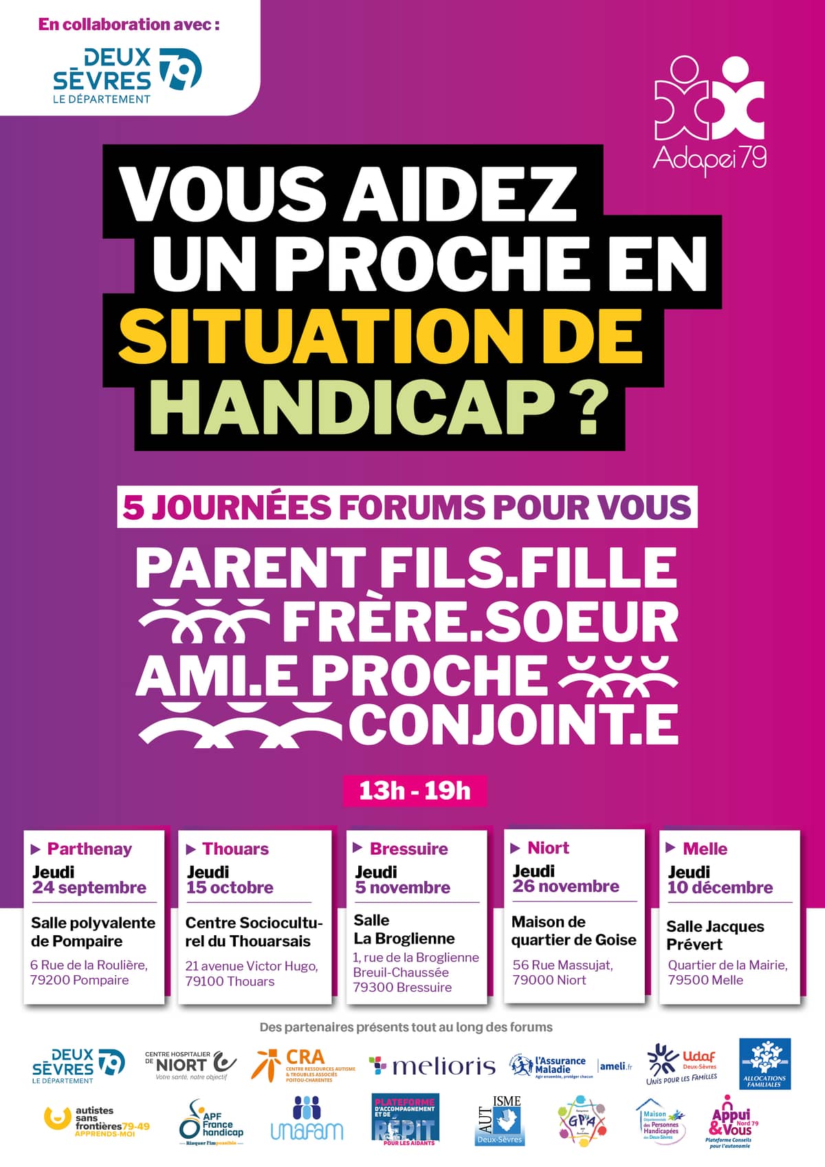 Illustration de l'événement : Forum pour les aidants de proches en situation de handicap