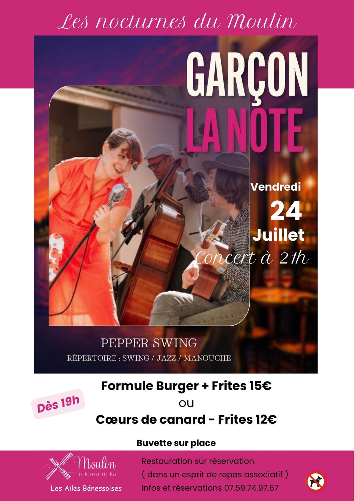 Illustration de l'événement : Nocturne du Moulin - Festival Garçon la Note