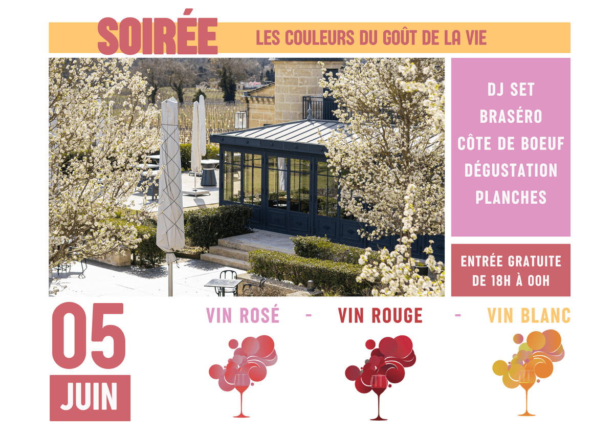 Illustration de l'événement : Soirée Les Couleurs du Goût de la Vie au Château de Candale