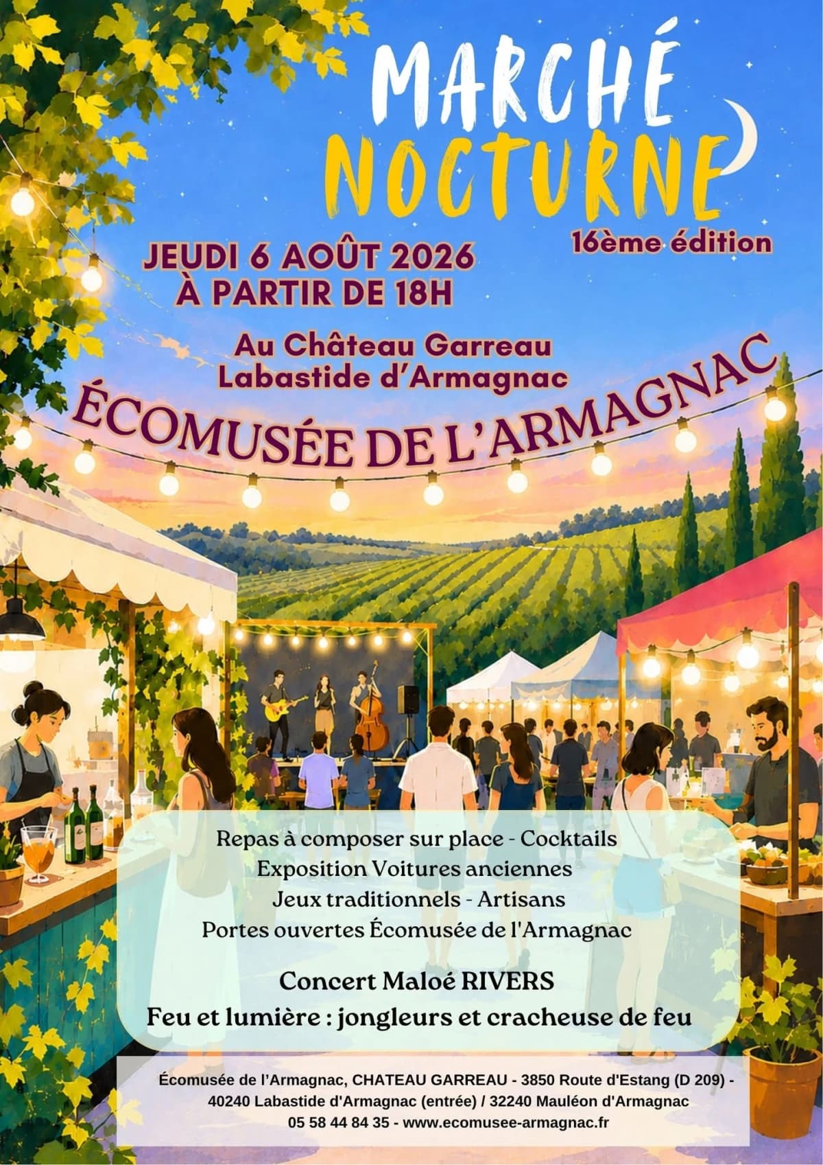 Illustration de l'événement : Marché Nocturne au Château Garreau